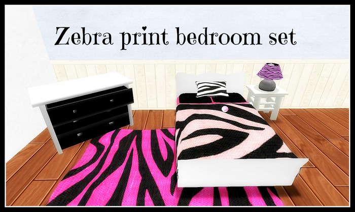 zebra set bedroom set
