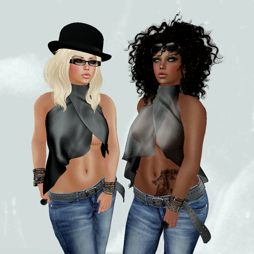~~~MempaMale~~~ ASYMMETRIC  TOP Mesh GREY