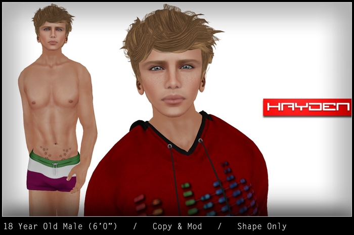 *Zanzo* Aidan shape (18yo male)