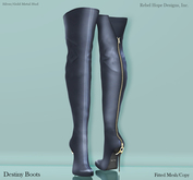 !Rebel Hope - Destiny Mesh Thigh High Boots Blue Steel