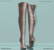 !Rebel Hope - Savanah Mesh Thigh Boots Snake Scales