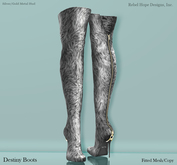 !Rebel Hope - Savanah Mesh Thigh Boots Fur