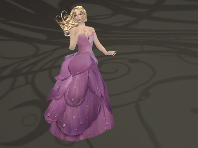 Radiant Rose gown in Lavender M/C - Fancy Fairy