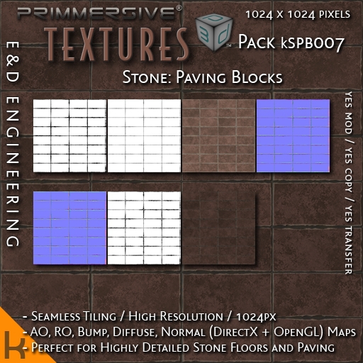Second Life Marketplace - [kSPB007] 1024px Seamless Stone Tile Floor ...