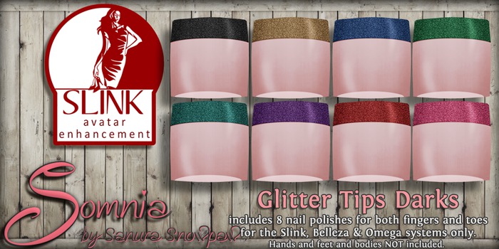 .: Somnia :. Glitter Tips {Darks} {Crated}