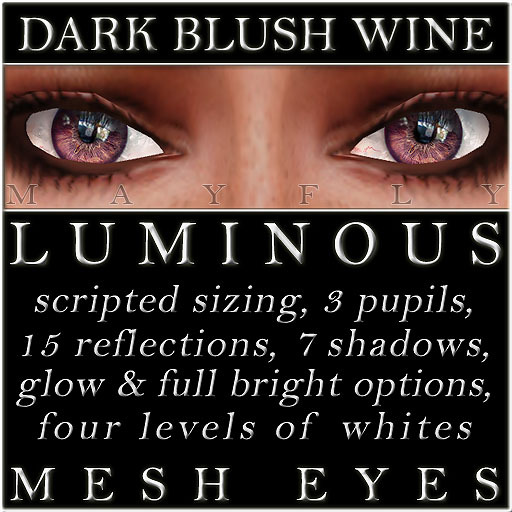Mayfly - Luminous - Mesh Eyes (Dark Blush Wine)