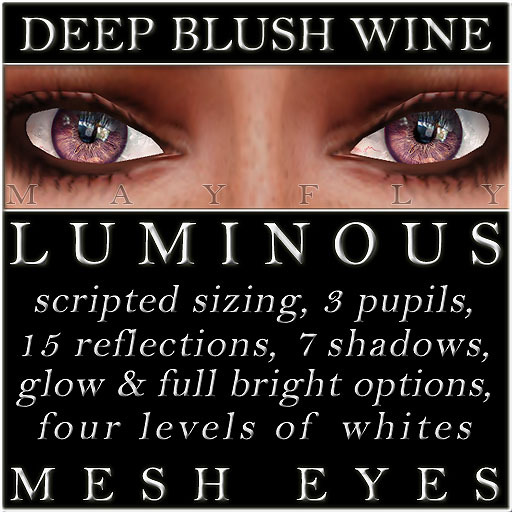 Mayfly - Luminous - Mesh Eyes (Deep Blush Wine)