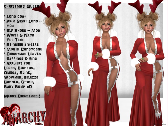 *An@rchy Ink* Christmas Queen Complete Outfit 