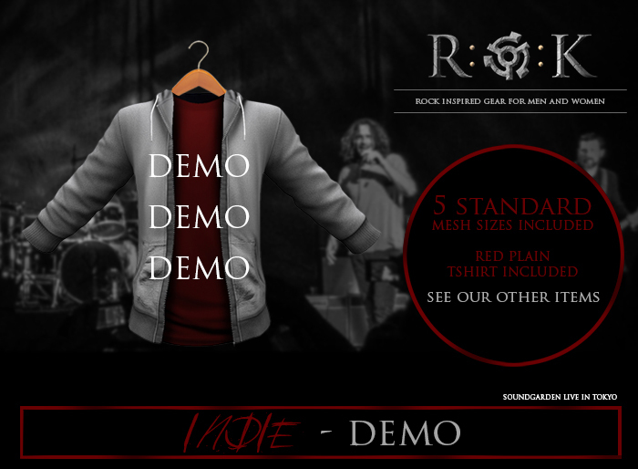 R:O:K STORE INDIE OPEN HOODIE DEMO WITH SHIRT*