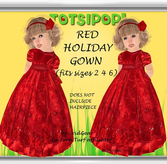 TOTSIPOP! Red Holiday Gown Clothing Set