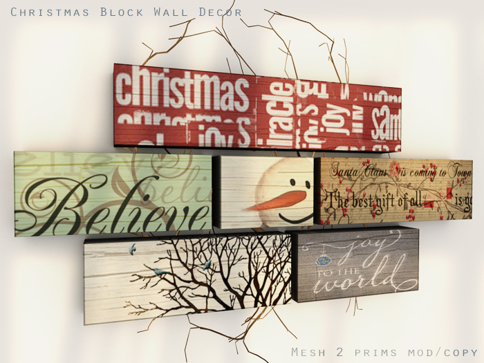 Christmas Block Wall Decor