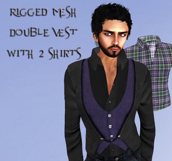 *SOIR* Mesh Male Double Vest Red [boxed]