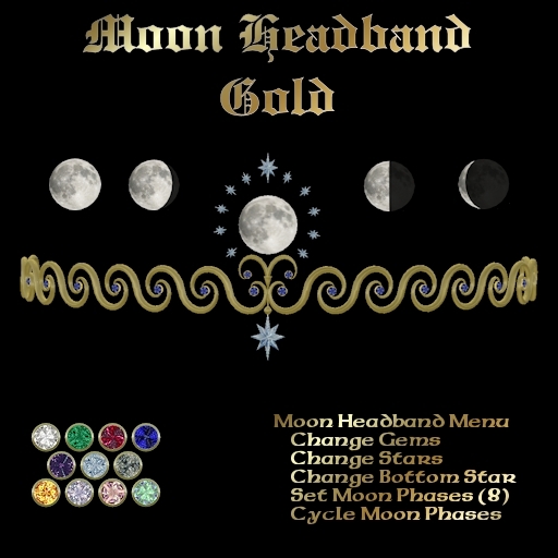 Ashira's Moon Headband - Gold