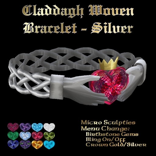 Ashira's Claddagh Woven Bracelet - Silver