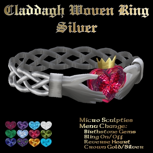 Ashira's Claddagh Woven Ring - Silver
