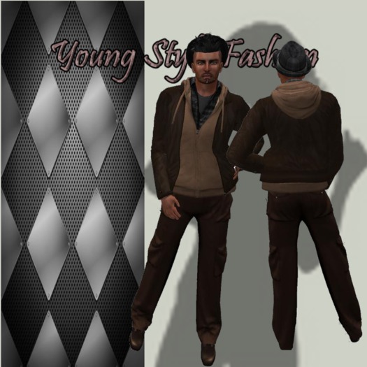 [YSF] Brown Leather Men's Style