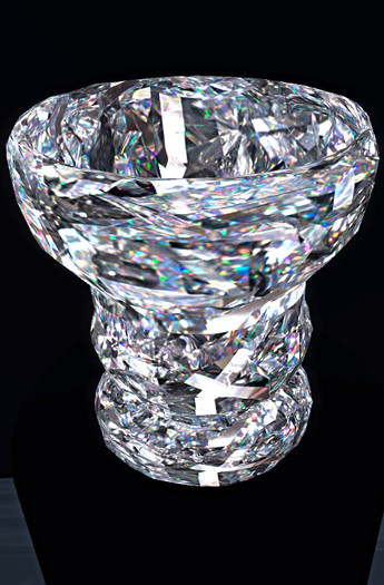 3D CRYSTAL SHORT VASE