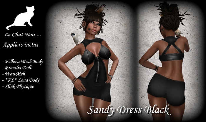 >.<.LCN. Sandy Dress Black