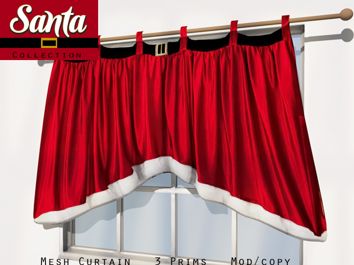 Santa Belt Curtain Mesh Valance (mod/copy)