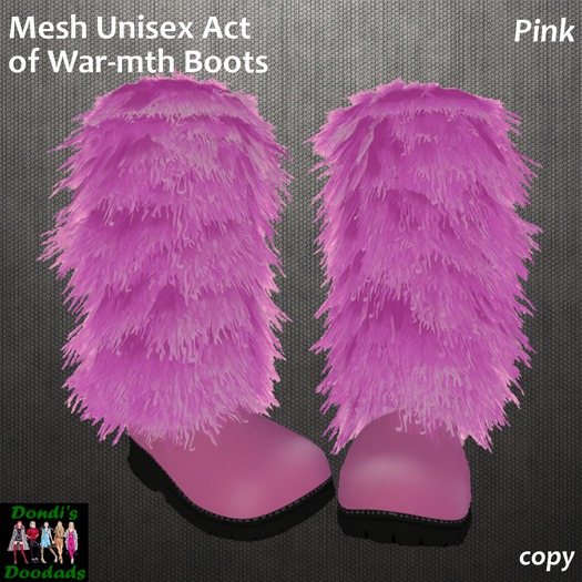 Dondi's Doodads Mesh Act of War-mth Boots Pink-Wear
