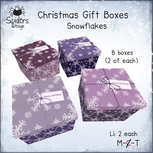 Christmas Gift Boxes - Snowflakes
