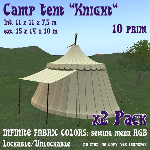 Medieval Camp Tent 'Knight' [ x2 PACK ]