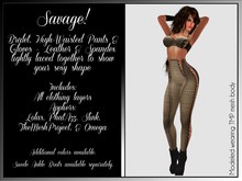 Savage! Sexy Bodysuit with Gloves - Tan (Lolas, PhatAzz, TMP, Slink, Omega)