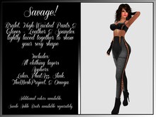 Savage! Sexy Bodysuit with Gloves - Black (Lolas, PhatAzz, TMP, Slink, Omega)