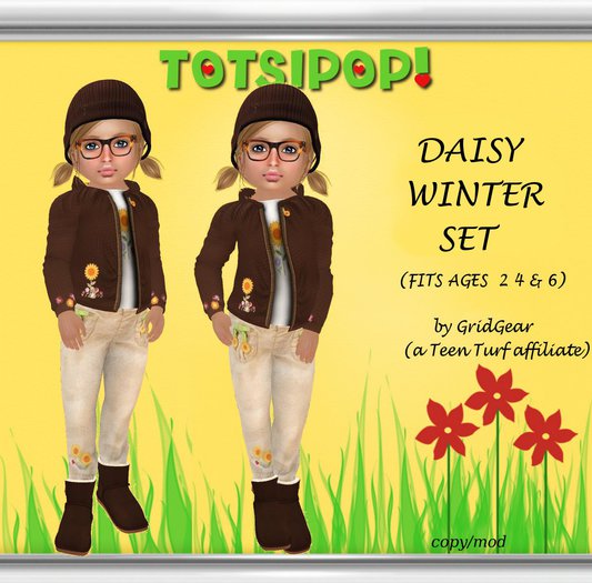 TOTSIPOP! Daisy Winter Mesh Clothing Set TODDLER