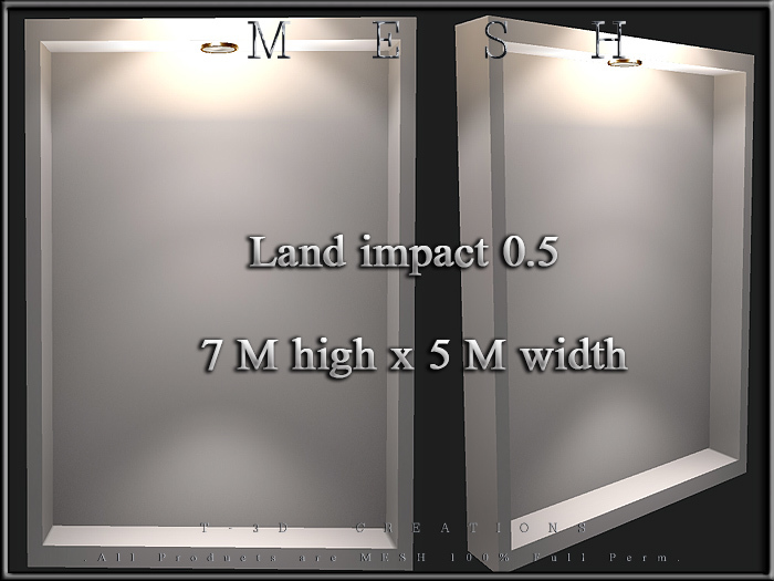 T-3D Creations [ The Display Shop No.9 ]  MESH - Full Perm -