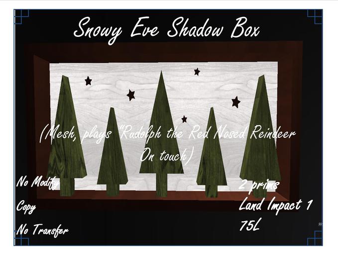 Wooden Christmas Tree Shadow Box