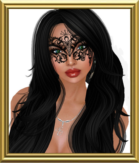 Lacey Black Masquerade Face Mask 