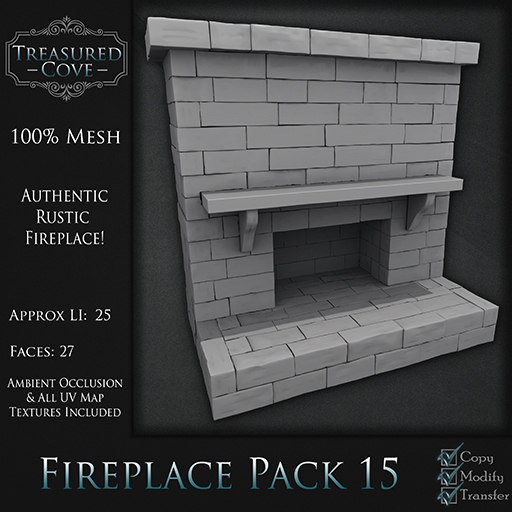 -TC- Fireplace Pack 15 Mesh 50% Discount!!