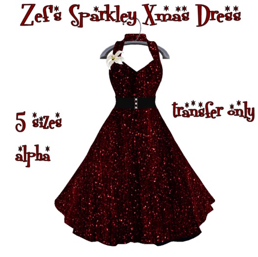 Zef's Retro Sparkley Red (Xmas) Dress