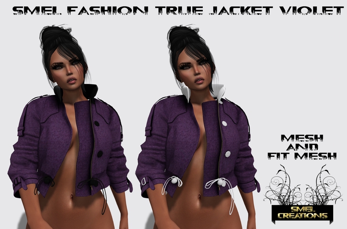 :. Smel Fashion True Jacket Violet  - Fitted Mesh