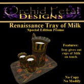 -OPD- RP Dining Accents - Tray of Milk(Blk Stone)[Boxed]