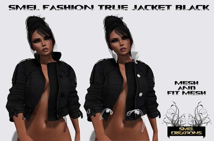 :. Smel Fashion True Jacket Black - Fitted Mesh