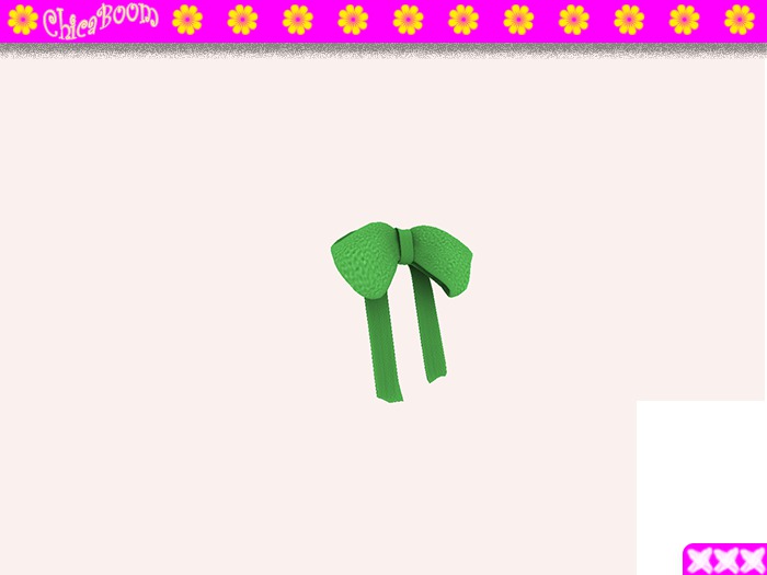 ChicaBoom Mesh Green Bow I (solid)