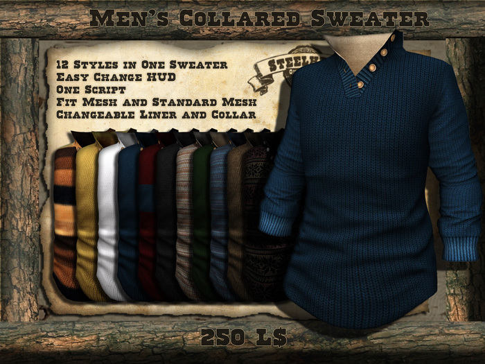 Steelhead Men's Button Collar Sweater [Wear to unpack]