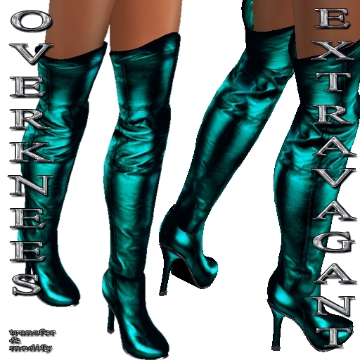 * GuTi EXTRAVAGANT overknee boots cyan