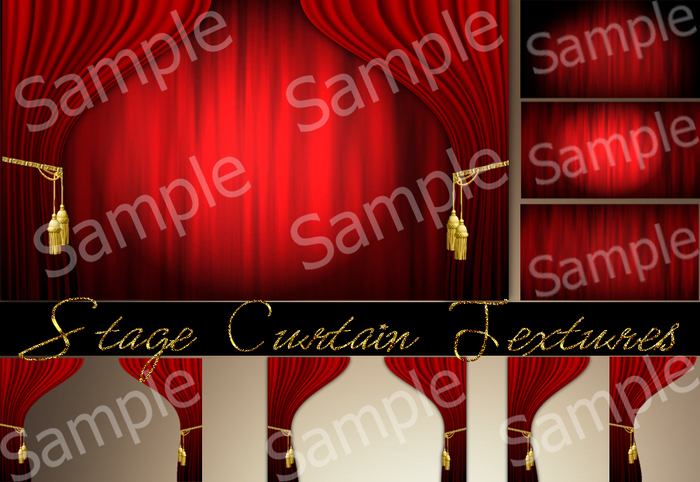 FULL PERM Stage Curtain Textures - Red