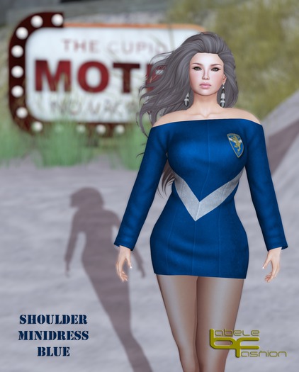 Babele Fashion :: Shoulder Minidress Blue