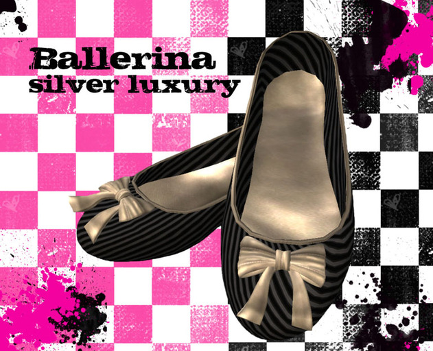 Rock'n Rose - Ballerina shoes (silver luxury) (SALE)