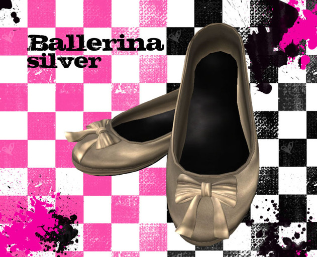 Rock'n Rose - Ballerina shoes (silver) (SALE)