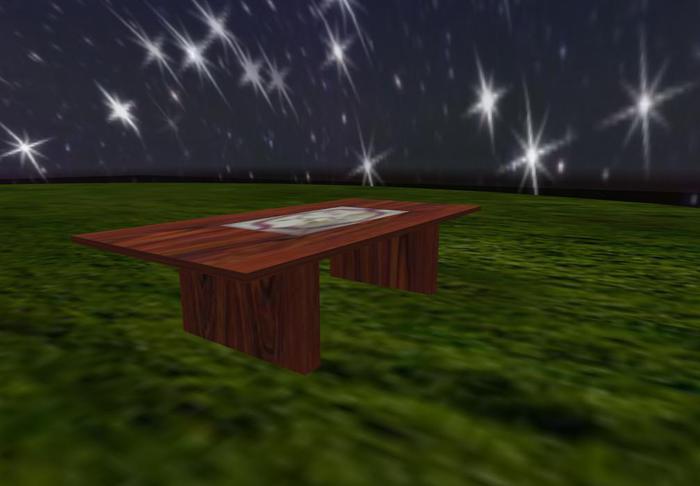 mesa de comedor madera y vidrio 3