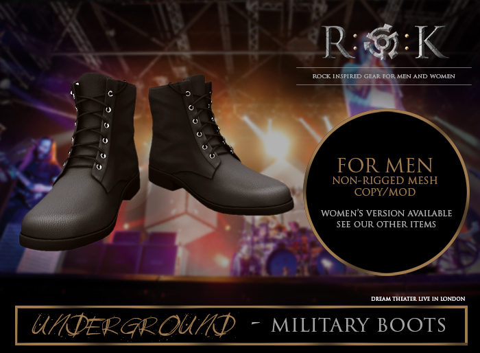 R:O:K STORE UNDERGROUND MILITARY BOOT MENS BROWN*