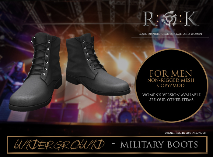 UNDERGROUND MILITARY BOOT - MENS GRAY