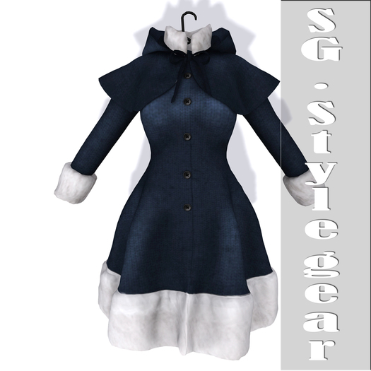 Navy Fur Coat