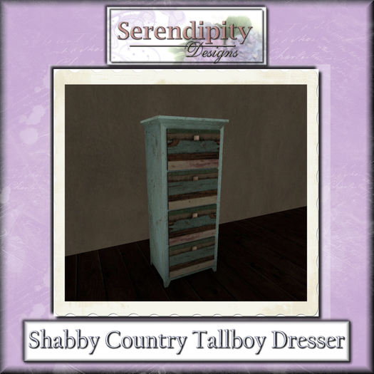 Serendipity Designs - Shabby Country Tallboy Dresser