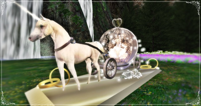Weddding invitation Carriage and Unicorn NO MODIFY